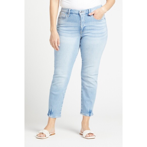 Good American Denim - Good American Good Legs Cig Light Wash High Rise Cropped Ankle Jeans Size 0/25